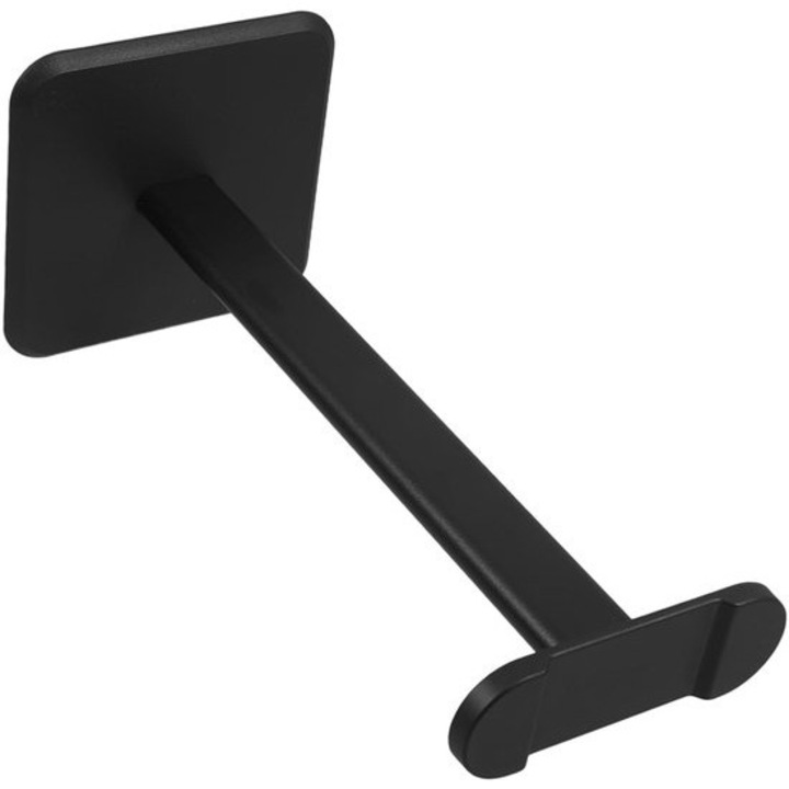 Fejhallgató tartó K0312-0730-BL13411, alumínium, levehető, minimalista design tárolóhellyel, fekete
