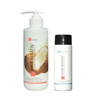 Kit Tratament keratina Ihair Keratin Cocos 250 ml+sampon degresant 100ml Kit Tratament keratina Ihair Keratin Cocos 250 ml+sampon degresant 100ml
