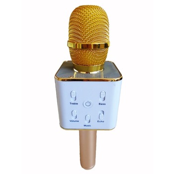 Microfon Karaoke Q7 fara fir cu Boxe si Bluetooh Microfon Karaoke Q7 fara fir cu Boxe si Bluetooh