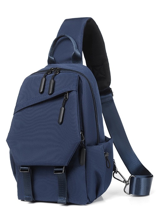 YANYXR, geanta sling din poliester cu buzunar anti-furt, rucsac crossbody pentru drumetii, model BST3022200-3, albastru inchis
