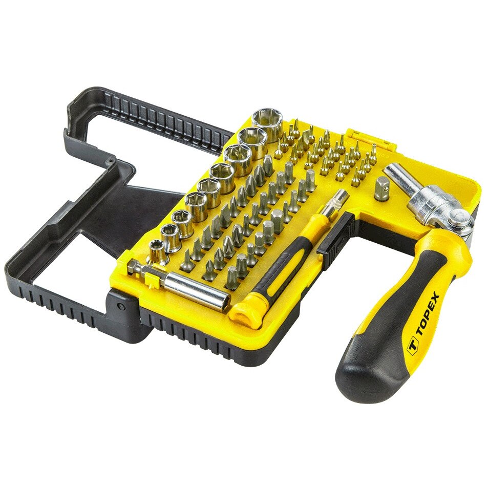 Kit capete de surubelnita si chei tubulare cu maner TOPEX