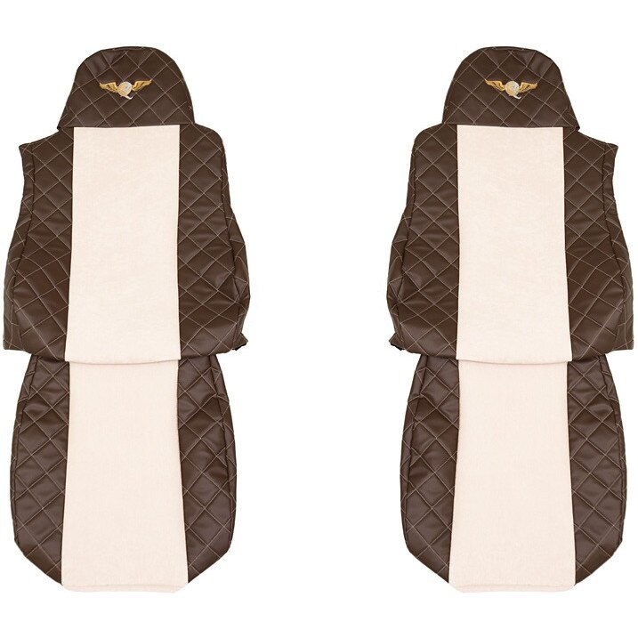 Set huse scaun DAF XF95-XF105 maro+crem productie 2002-2012