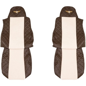 Set huse scaun DAF XF95-XF105 maro+crem productie 2002-2012 Set huse scaun DAF XF95-XF105 maro+crem productie 2002-2012