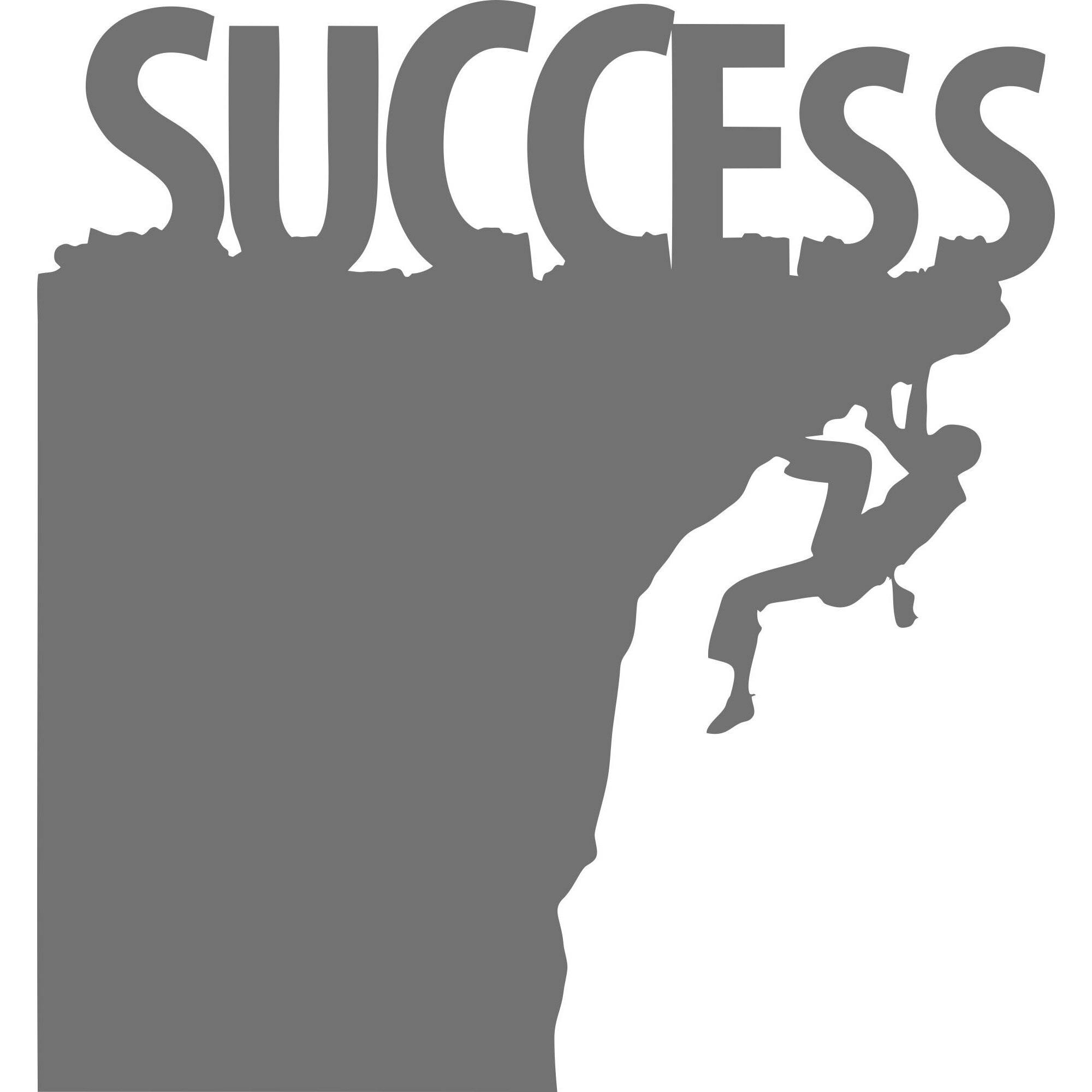 Sticker decorativ iStick, Road To Success, 47x50cm, gri