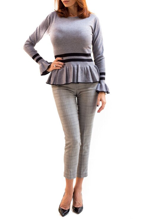 Pulover , dungi, Gri, S