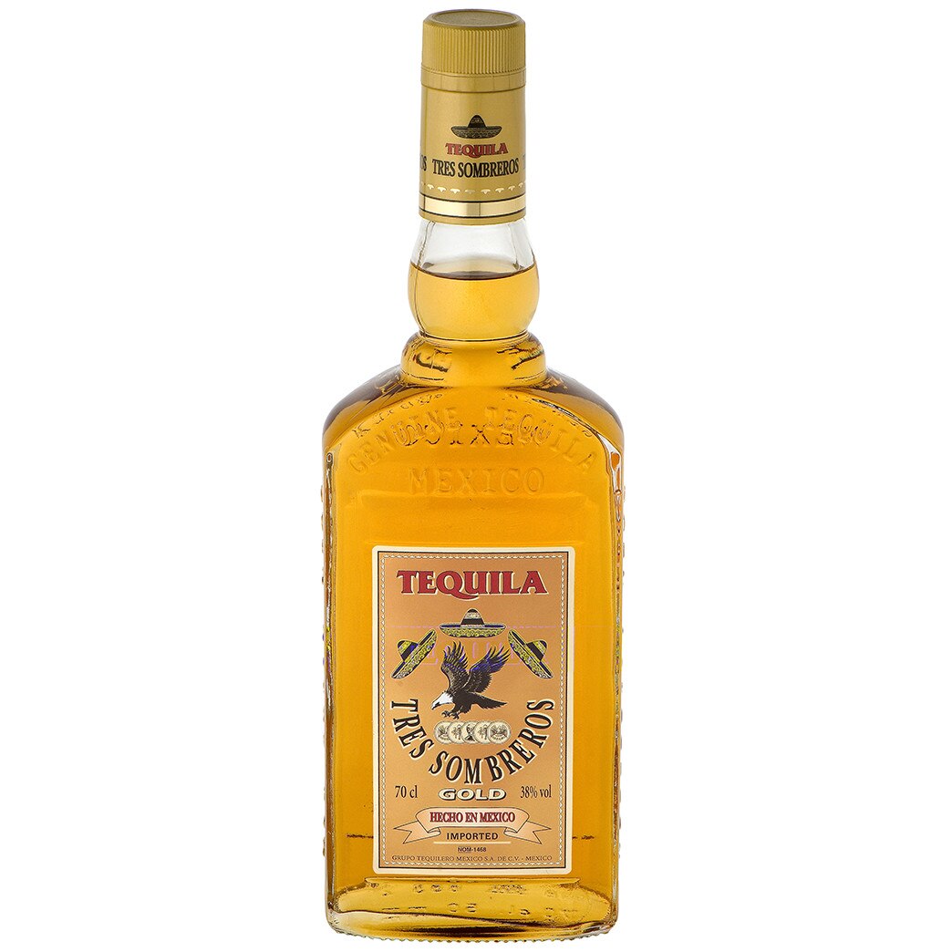 Tequila Gold Tres Sombreros, 0.7l