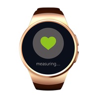 smartwatch ceas cu telefon vibe w18 cartela sim slot card memorie functie de apelare hands-free cu difuzor incorporat heart rate monitor ips touch pedometru incarcarre magnetica androidios gold edition imagen 2_0_
0