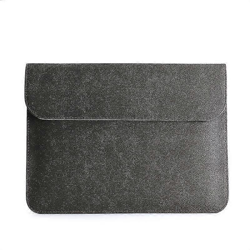 Husa pentru laptop FUCJ-K0313-260803-191, piele PU mata, captuseala plus, inchidere cu magneti, rezistenta la apa, bej, compatibil 11.6/12/13/14/15.4/16 inch