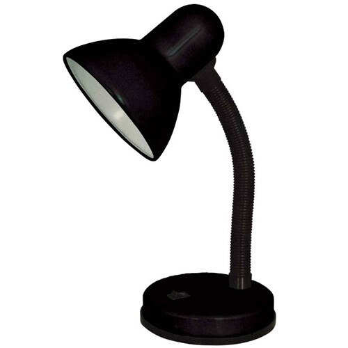 Veioza birou , metal si plastic, neagra, dulie E27, putere maxima 1 x 60 W, Vias Lux