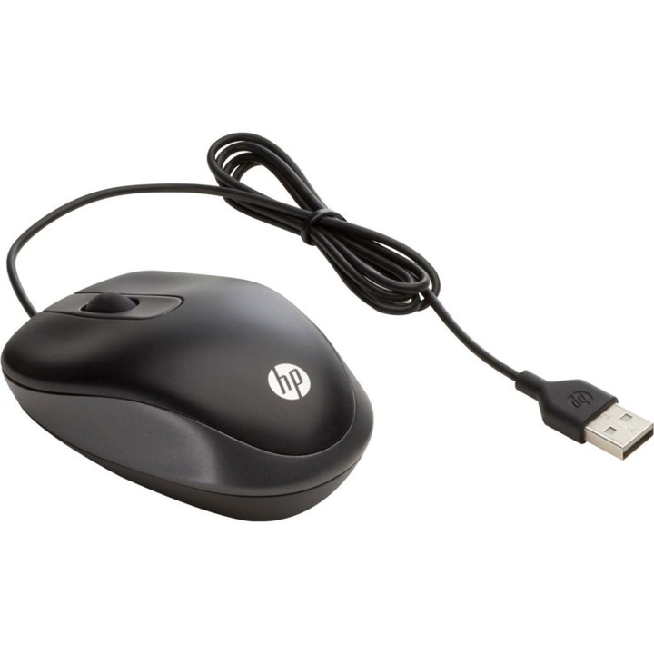 Мишка HP G1K28AA, Черен, USB