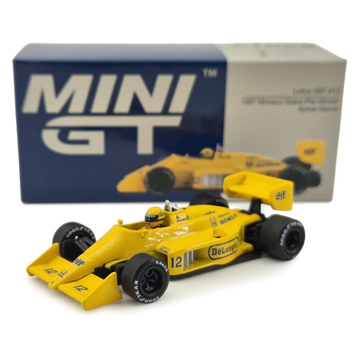 Lotus 99T F1 #12 (1987) - Monaco GP - Ayrton Senna - Mini GT - 1:64