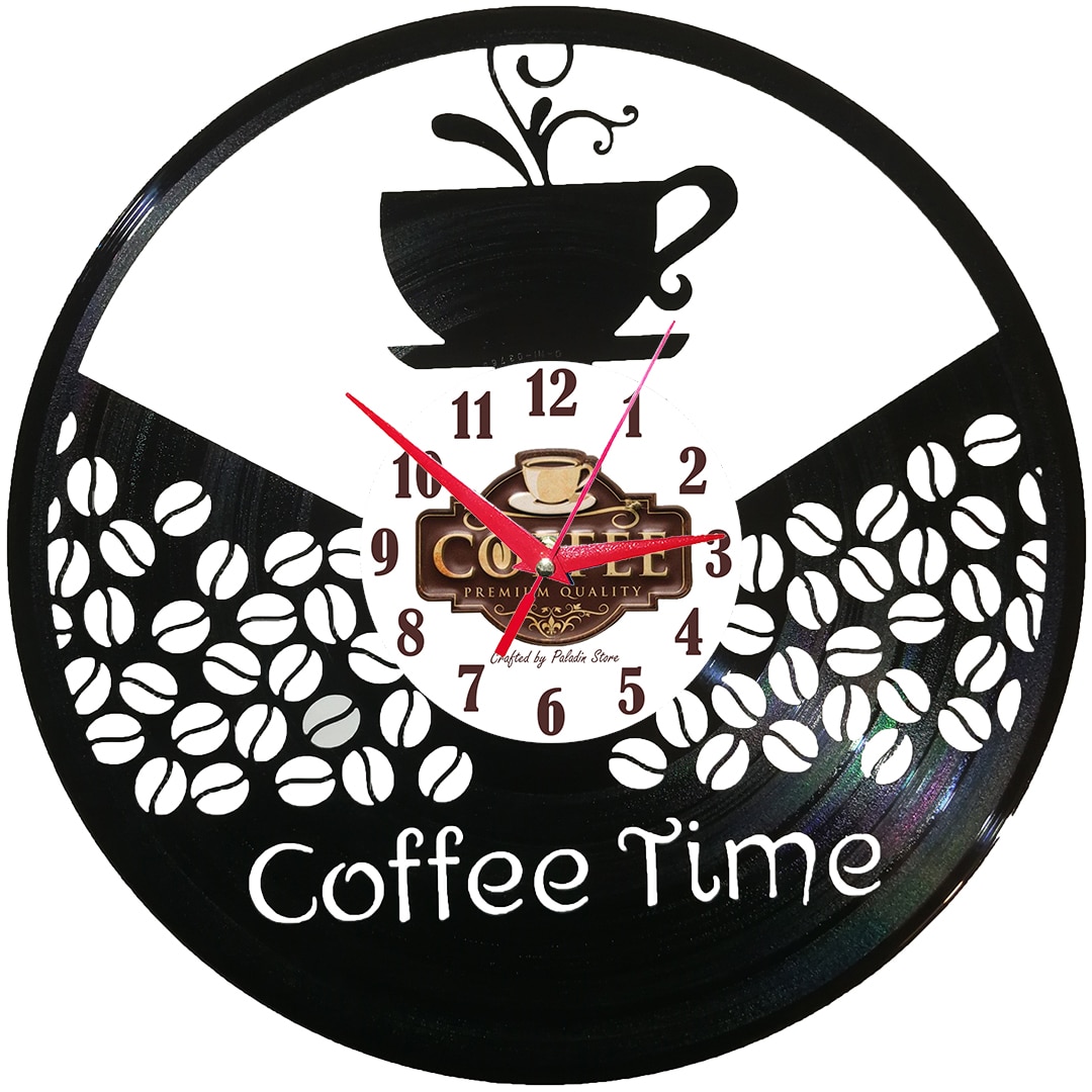 Ceas de perete disc vinil - COFFEE TIME