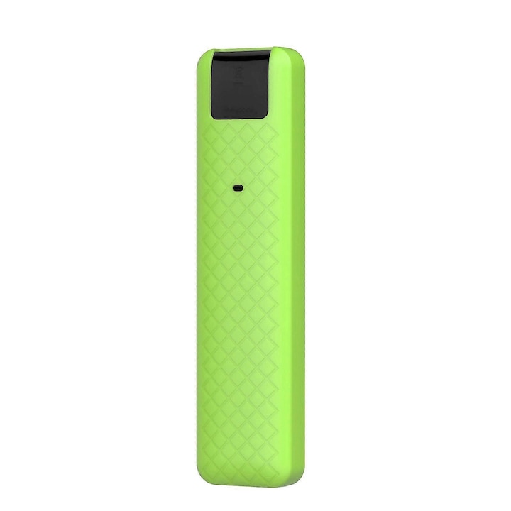 Husa de protectie din silicon pentru telecomanda MR25GA, rezistenta la socuri si antiderapant, verde fosforescent, 15 x 4 cm, include snur