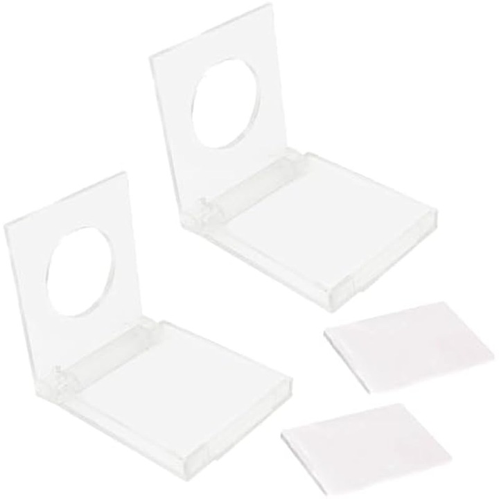 Capac protector pentru buton K0538-C260803-2433-AMZ, din plastic PC, flip anti-praf si rezistent la apa, transparent, 2 buc, diametru 16 mm, cu banda adeziva