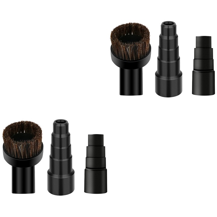 Set adaptoare conector pentru aspirator YANYXR BCS3103430, din plastic, compatibil 23/25/32/42/50 mm, negru, 3 piese
