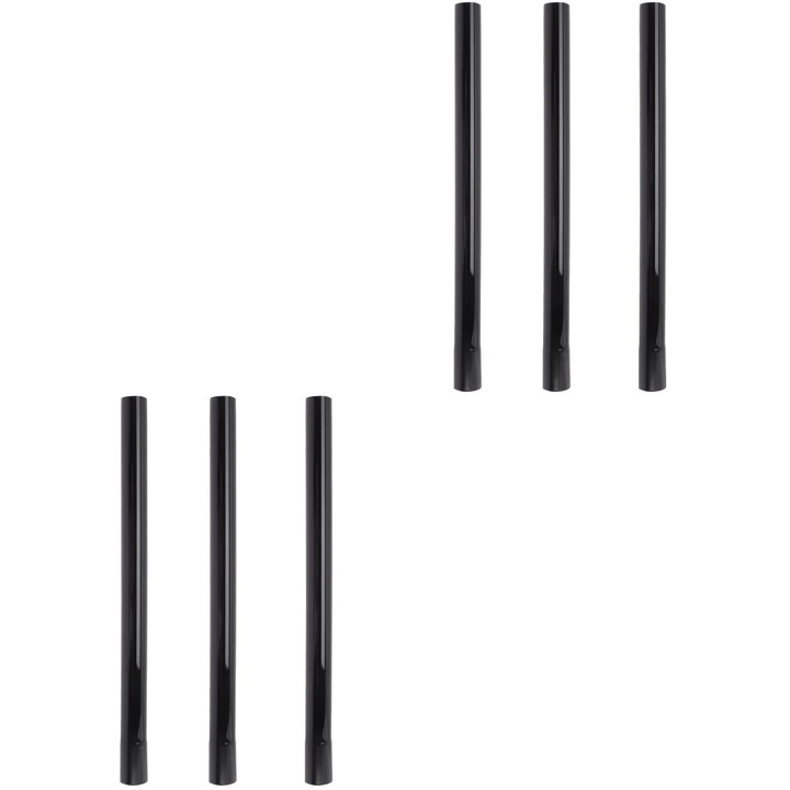 Set 6 tuburi prelungitoare pentru aspirator YANYXR BCS3103453, plastic, pentru furtun O32 mm, negru, 45 cm