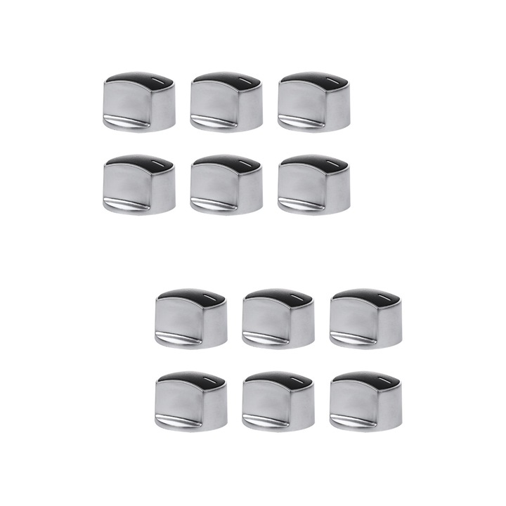 YANYXR BCS3103454 tűzhely gomb, cinkötvözet, homorú kialakítás, ezüst, 12 db-os készlet, 4 x 4 x 2.3 cm