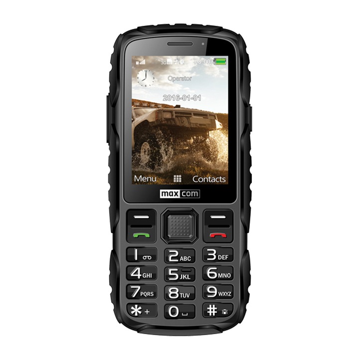 Maxcom Strong MM920 mobiltelefon, Single SIM, Fekete