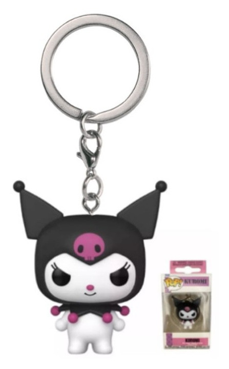 Breloc POP Kuromi, figurina din vinil, multicolor, 5-10 cm