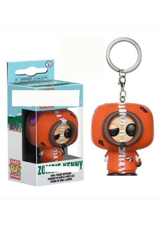 Breloc POP Pocket, South Park Zombie Kenny, figurina din vinil, portocaliu, 5-10 cm, K0204-20260803-90