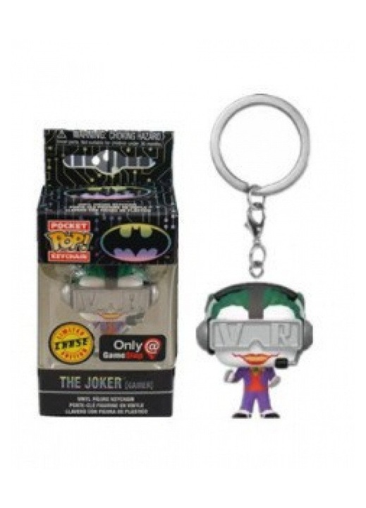 Breloc Funko Pop The Joker (Gaming), cu casca VR, multicolor, 1 buc