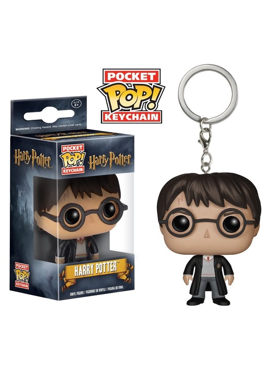 Breloc POP Pocket Pop! Harry Potter, figurina din vinil cu inel metalic, multicolor, 5-10 cm