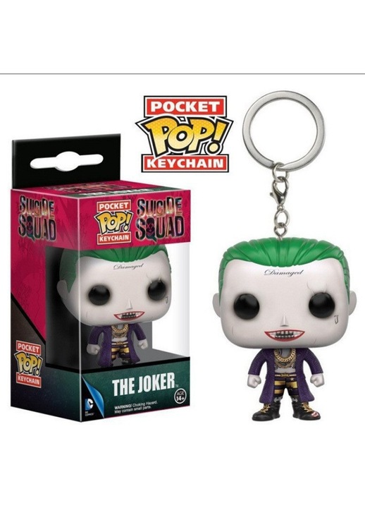 Breloc POP Pocket Pop! The Joker (Suicide Squad), figurina 5-10 cm, multicolor