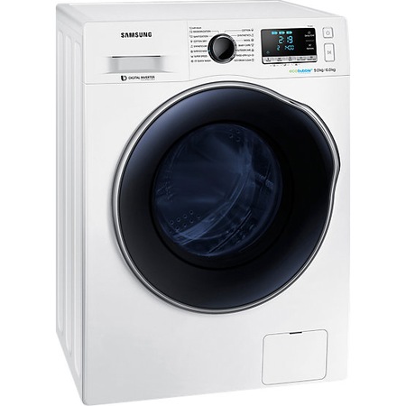Masina de spalat rufe cu uscator Samsung WD90J6A10AW/LE, 1400 RPM, 9kg spalare / 6kg uscare, Clasa A, Motor Digital Inverter, EcoBubble, Alb