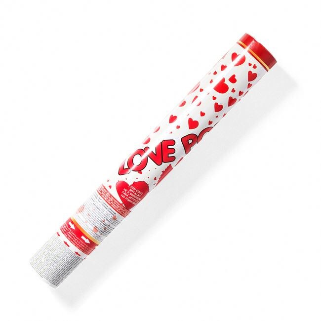 Tun de confeti Zola®, 438 cm cu inimioare