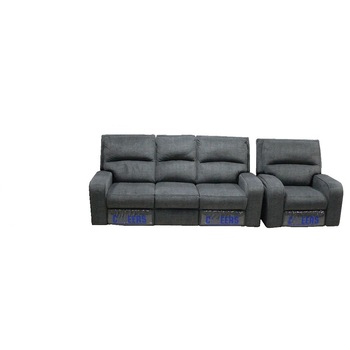 Set Md 5168, canapea 3 locuri cu 2 reclinere manuale si 1 fotoliu cu recliner manual, gri-albastrui Set Md 5168, canapea 3 locuri cu 2 reclinere manuale si 1 fotoliu cu recliner manual, gri-albastrui