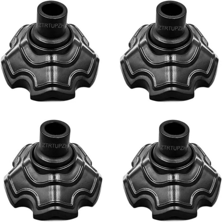 Protectii pentru picioare mobilier cidiscount-xwx-260803-75, din plastic cauciucat antiderapante, negre, set 4