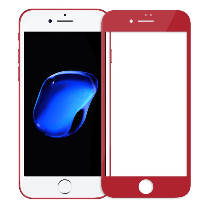 Folie de protectie tempered glass pentru Iphone 7 Plus / 8 Plus Nillkin 3D CP+ MAX Rosie