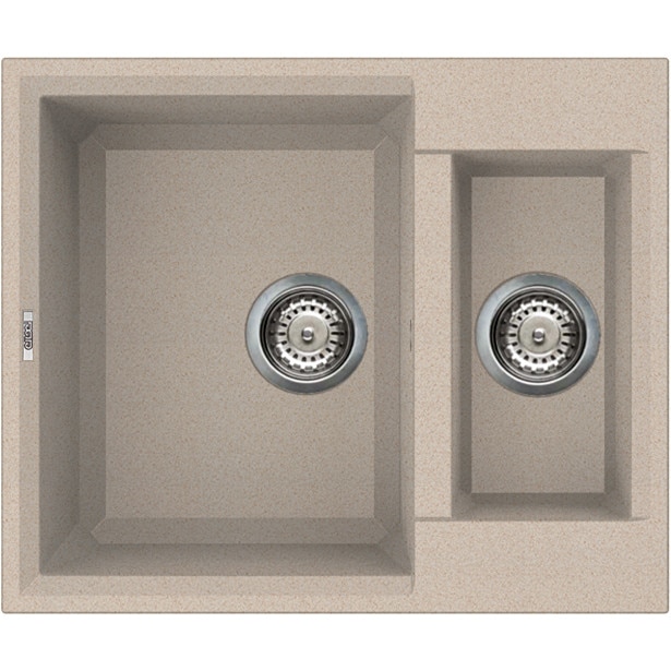 Chiuveta granitek Elleci Easy 150, 600 x 500 mm, adancime 210/150 mm, cuva reversibila, Avena G51