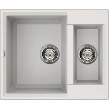 Chiuveta granitek Elleci Easy 150, 600 x 500 mm, adancime 210/150 mm, cuva reversibila, Bianco Titano G68 Chiuveta granitek Elleci Easy 150, 600 x 500 mm, adancime 210/150 mm, cuva reversibila, Bianco Titano G68