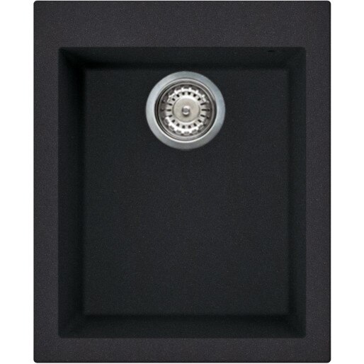 Chiuveta granitek Elleci Quadra 100, 410 x 500 mm, adancime 200 mm, Full Black G40