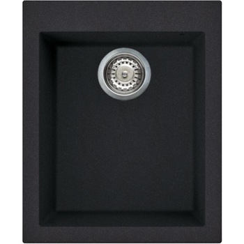 Chiuveta granitek Elleci Quadra 100, 410 x 500 mm, adancime 200 mm, Full Black G40 Chiuveta granitek Elleci Quadra 100, 410 x 500 mm, adancime 200 mm, Full Black G40