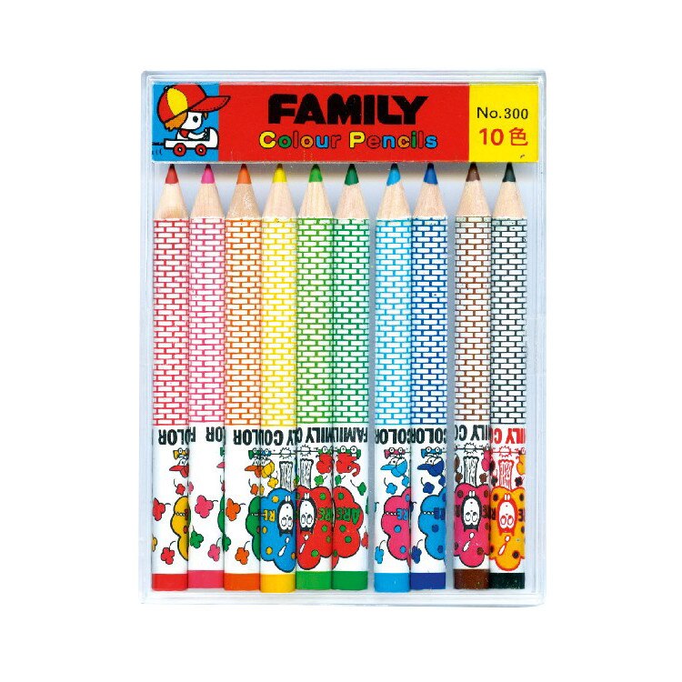 Set 10 creioane colorate - Family Colour