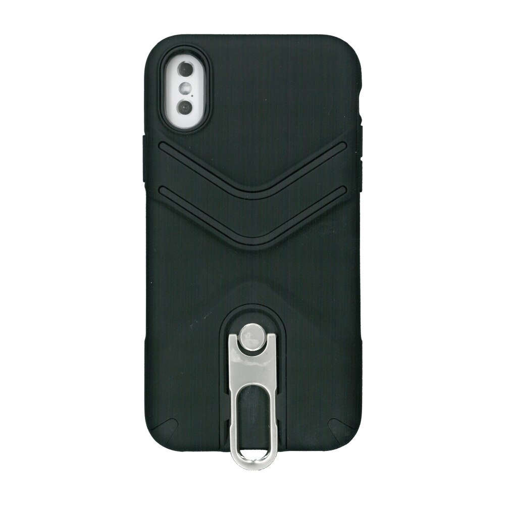 Husa spate cu clips Creative pentru iPhone X , negru