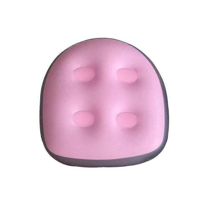 Scaun gonflabil pentru spa, PVC rezistent la caldura, cu ventuze anti-ridicare si efect masaj, reglabil, roz/gri, 40 x 37 x 15 cm