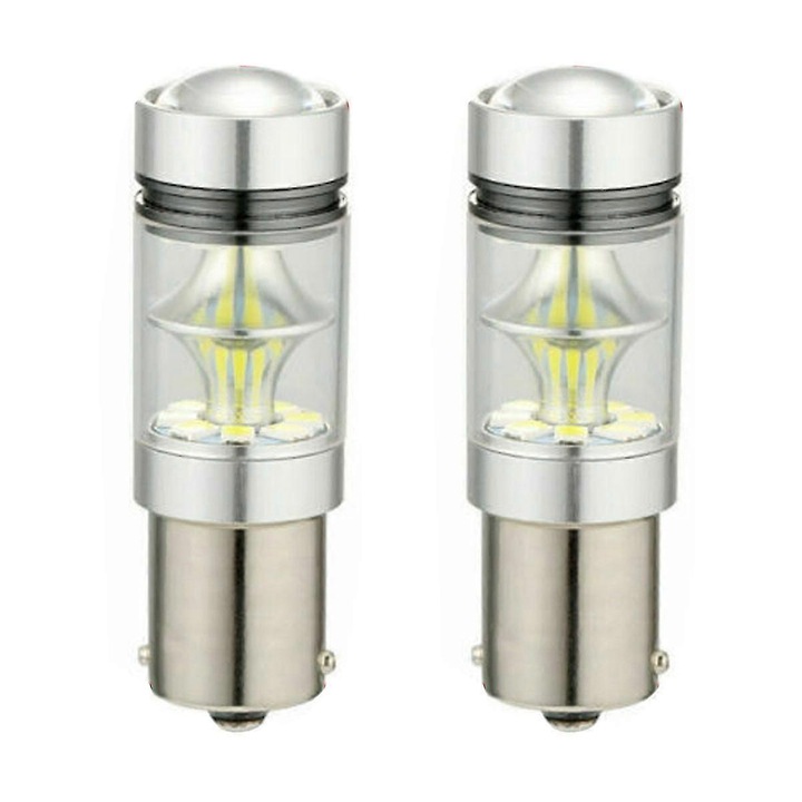 Bec LED auto 1156 (BA15S) P21W FG123K0225-260803-530, Canbus, 6000K alb rece, set 2 buc