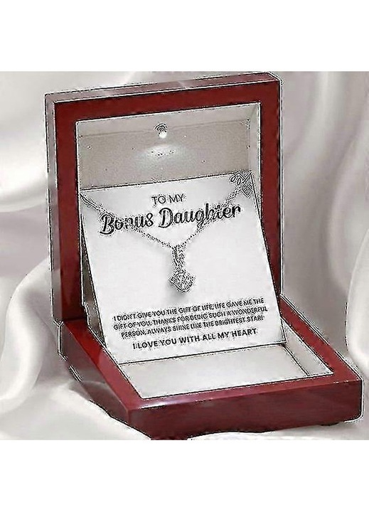 Colier pandantiv forma funda, placat cu aur alb 14K peste argint sterling, zirconiu cubic 7 mm, lant reglabil 18–22 cm, FG123K0225-260803-609, argintiu