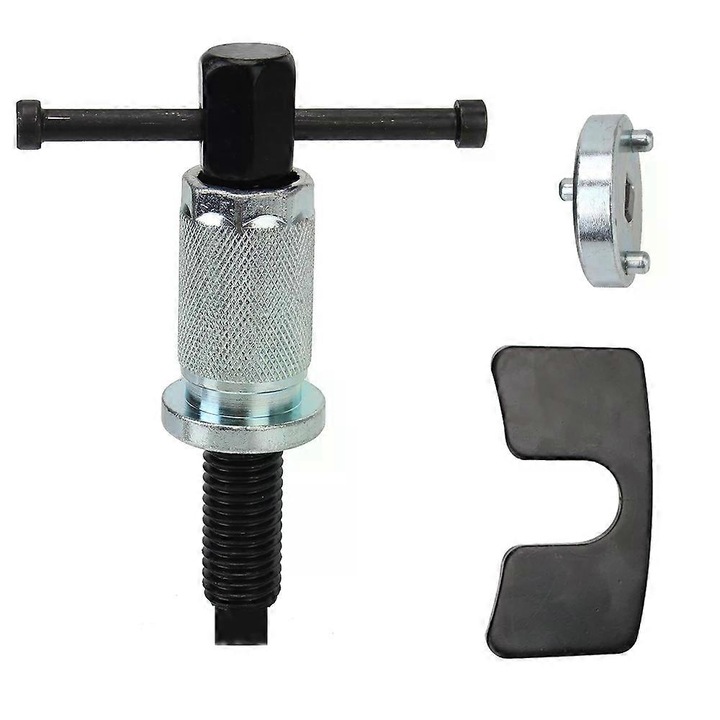 Set scule compresor piston etrier frana FG123K0225-260803-4135, 3 piese, pentru etriere cu filet drept, din aliaj de fier, argintiu/negru, universal pentru masini europene/japoneze