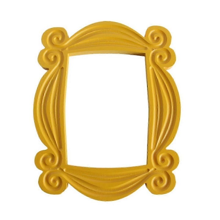 Rama foto replica „peephole” Monica (Friends), lemn, galben, FG123K0225-260803-730, 1 buc