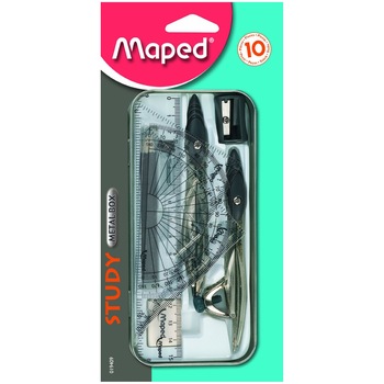 Trusa geometrie Maped Study, 10 piese Trusa geometrie Maped Study, 10 piese