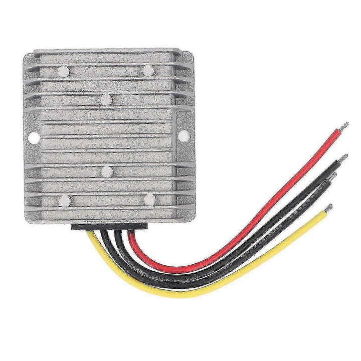 Convertor DC-DC FG123K0225-260803-1021, 30–90V la 12V 15A 180W, neizolat, carcasa din aluminiu, IP68, argintiu