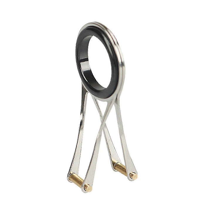 Inel ghidaj pentru lanseta FG123K0225-260803-6140, otel inoxidabil, pliabil, tip 16, negru/argintiu, 10.7x42.2 mm