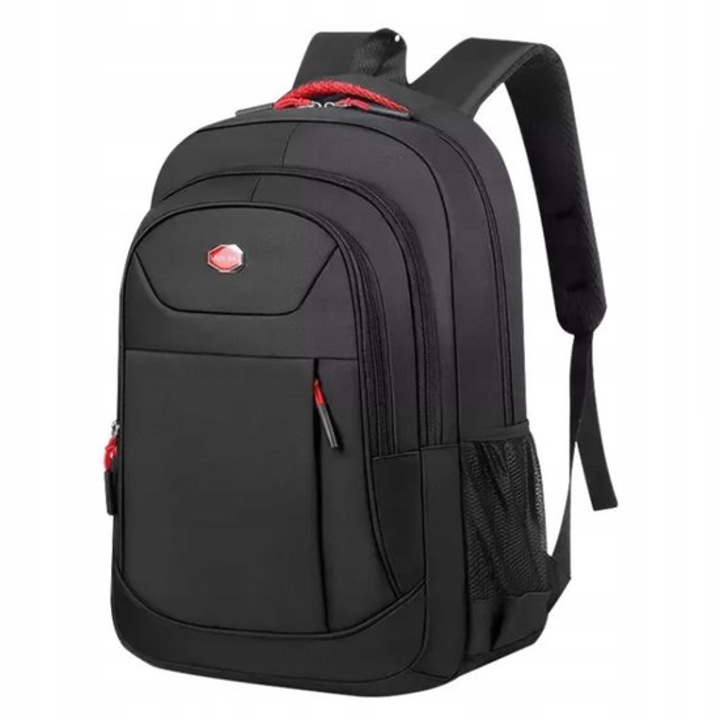 Rucsac laptop din Oxford cu protectie pentru spate, compartiment pentru laptop 15,6 inch, K0443-emagCJ-26420, negru, 47x32x14 cm