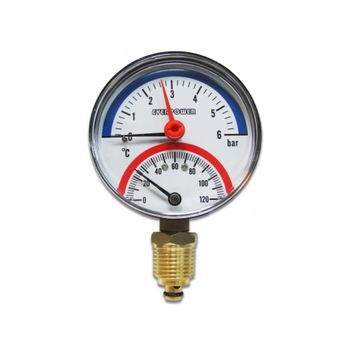 Termomanometru orizontal 6 bar EVERPRO Termomanometru orizontal 6 bar EVERPRO