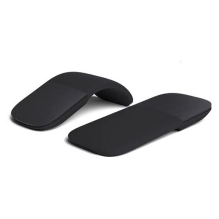 Безжична сгъваема мишка Slim Laser K0460-0803-emagCJ-188293, Bluetooth 4.0, тъч лента, 1600 DPI, ергономична за дясна ръка, батерии 2xAAA, черна