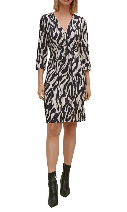 Rochie scurta Evendi, Mulat Casual maneci medii, Negru, Negru